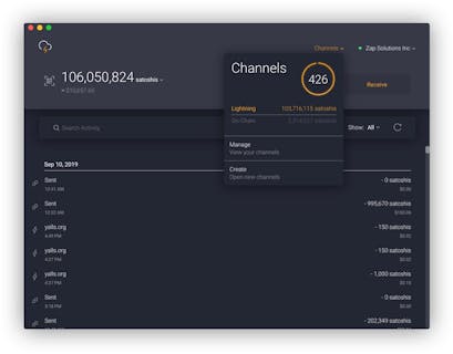 zap bitcoin wallet